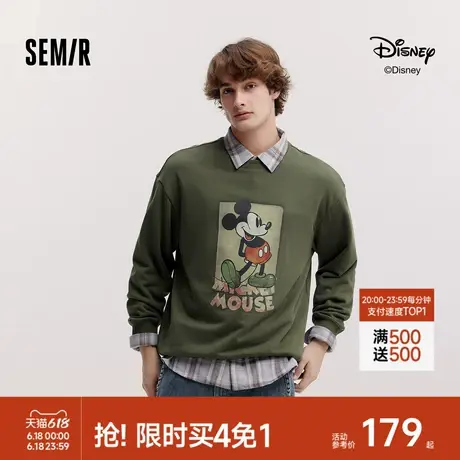 [商场同款]森马迪士尼米奇家族合作系列卫衣男2025春季新款情侣装图片