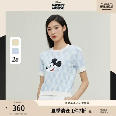 【迪士尼米奇系列】【商场同款】PRICH2023夏新款提花针织衫毛衫商品大图