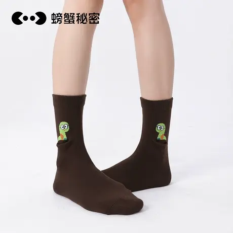 本命年蛇年女袜|螃蟹秘密袜子女款非纯棉中筒袜配小皮鞋运动学生商品大图