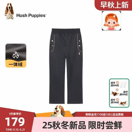 暇步士童装女童加绒长裤25秋冬新品大童保暖一体绒儿童牛仔休闲裤图片