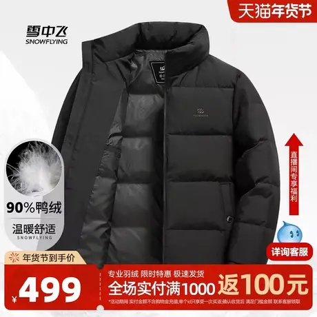 雪中飞2025冬季男士【90绒】日常休闲简约基础百搭时尚羽绒服W商品大图
