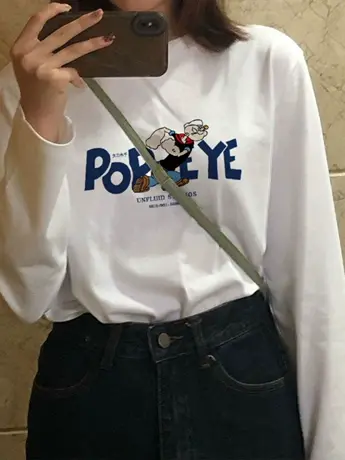 白色内搭打底衫女装2023新款秋冬季加绒仿棉长袖t恤洋气减龄上衣商品大图