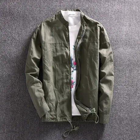 2023春秋季新款男士外套夹克青年休闲韩版潮流秋冬装帅气百搭上衣商品大图