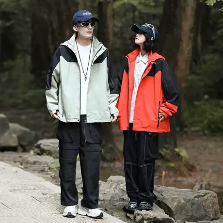 山系冲锋衣外套男女款户外运动登山服三合一进藏防水防风情侣夹克商品大图