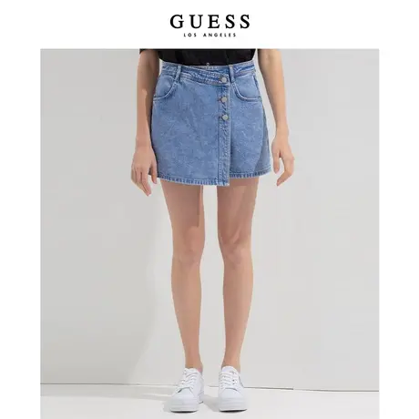 【38上新季】GUESS 女士时髦精辣妹牛仔短裤Q2GD608105Z图片