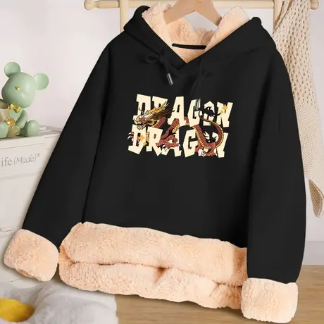 加绒加厚卫衣女秋冬2023新款爆款冬季小众宽松羊羔绒外套冬款上衣图片