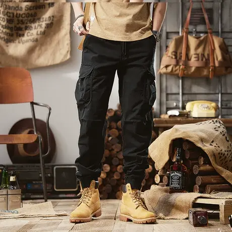 Modi Nick/摩帝尼克裤子男款男士工装裤宽松潮流休闲裤纯色机能裤图片