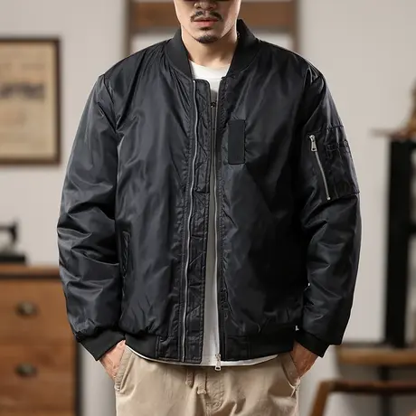 户外纯色工装外套百搭潮流复古外套休闲男秋冬款宽松外套男棒球服图片