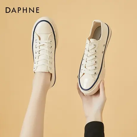 达芙妮小白鞋平底鞋子女2021年新款春秋季女鞋2020爆款小个子单鞋图片
