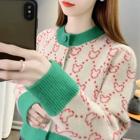 春款女装开衫毛衣新款2023年爆时尚洋气针织开衫外套女春季女上衣图片