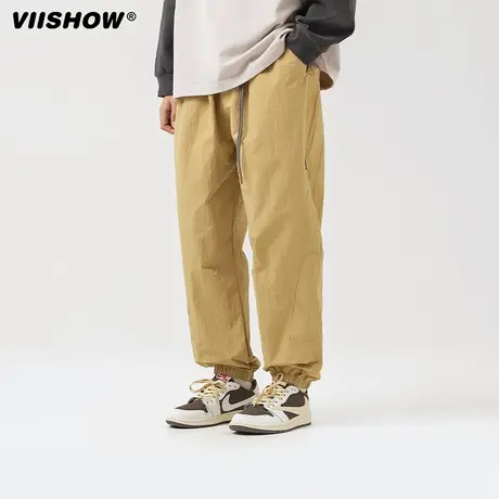VIISHOW日系工装裤男春季宽松机能复古男裤子潮牌百搭束脚休闲裤商品大图