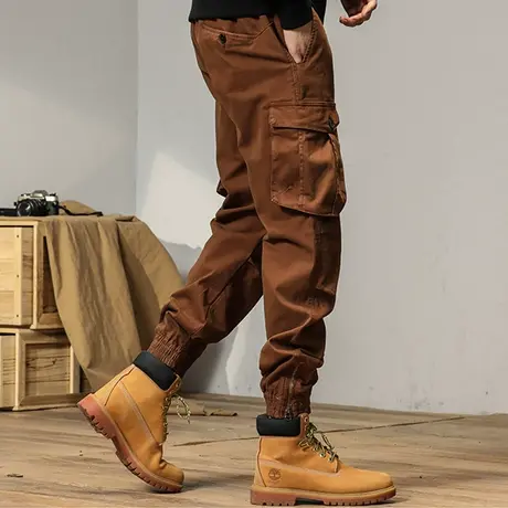 百搭工装休闲裤2022男装冬宽松束脚潮流秋款保暖休闲束脚宽松舒适商品大图