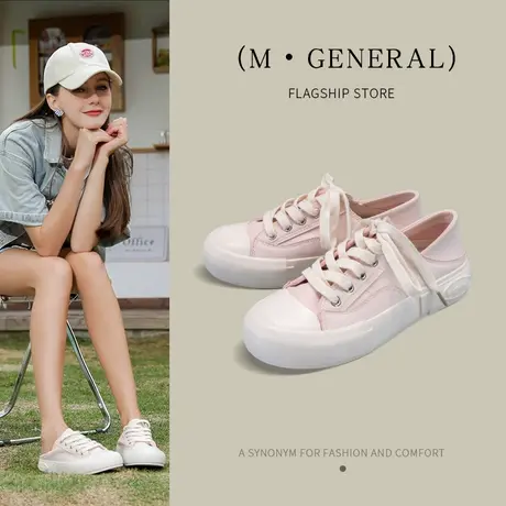 名将两穿女鞋厚底帆布鞋女2023春夏季新款半拖一脚蹬懒人小白鞋图片