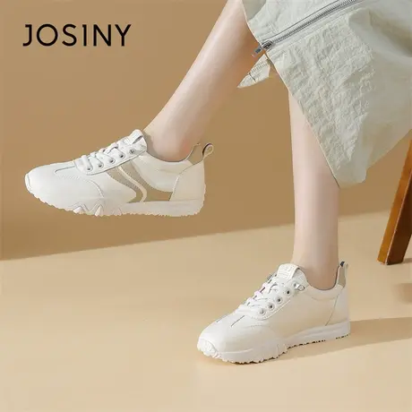 Josiny/卓诗尼小白鞋女款2024春季新款爆款百搭一脚蹬运动休闲鞋商品大图