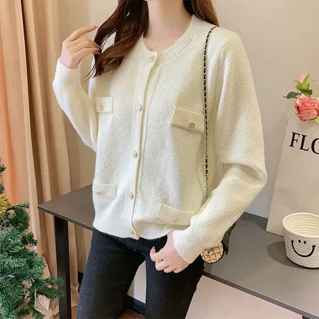 春季女士毛衣外套女装春款2023年新款洋气针织开衫女上衣春秋款图片