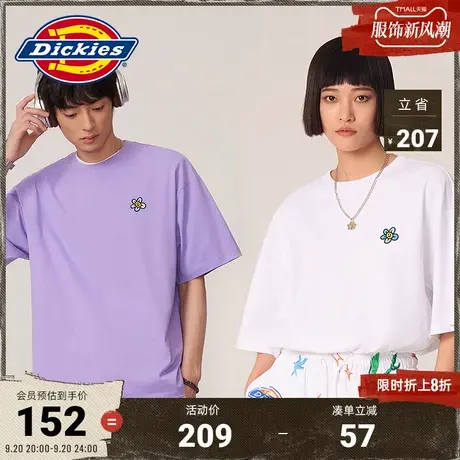 Dickies商场同款23新品春夏新款 背面印花 工装短袖T恤男女情侣商品大图