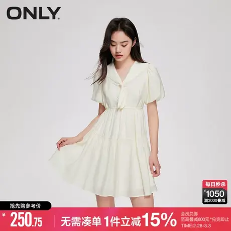 ONLY秋季气质甜美减龄收腰短裙学院风连衣裙女|123207111图片