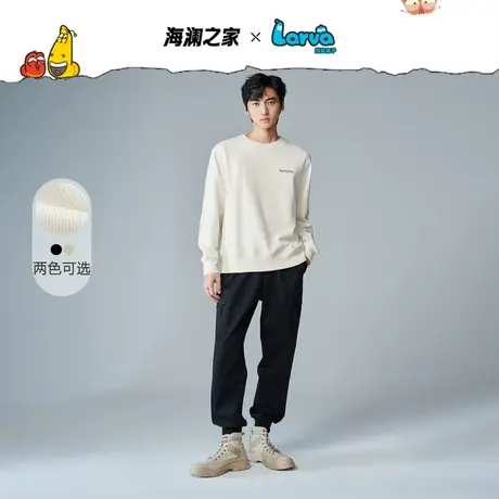 HLA/海澜之家【爆笑虫子联名】卫衣23秋冬新款灯芯绒柔软微弹上衣图片
