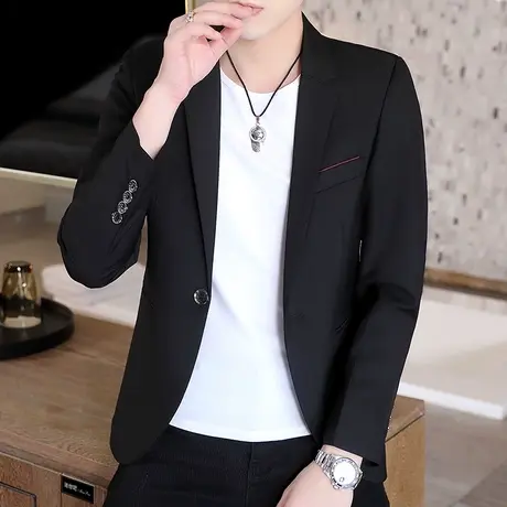 2023春秋季新款休闲西服男韩版潮流修身小西装男学生单西外套上衣商品大图