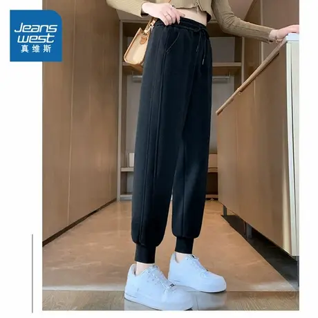 PG真维斯女装2025秋季新款 潮牌时尚高腰百搭小个子显瘦束脚卫裤商品大图