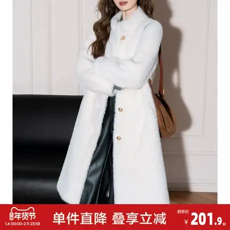 唐狮2026秋冬长款保暖仿皮草外套女式上衣高级感时尚气质女式大衣图片