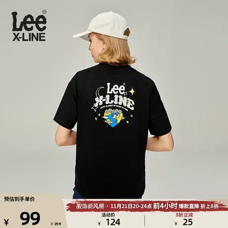 Lee23新品舒适男友版logo印花多色女短袖T恤潮流LWT0055图片