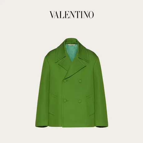 【季末优惠】华伦天奴VALENTINO男士科技羊毛短款大衣图片