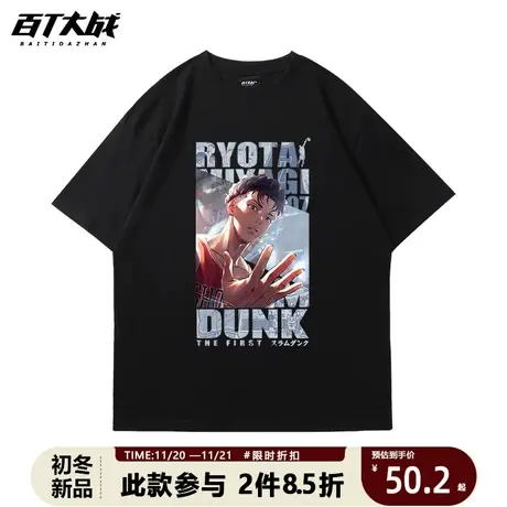 灌篮高手t恤球衣樱木花道宫城良田联名篮球衣服电影纯棉宽松短袖商品大图