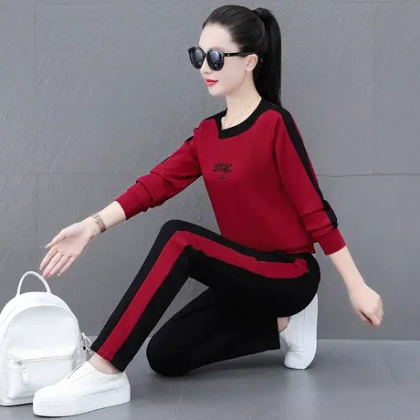 恋上17号秋季运动套装女2023新款时尚休闲中年妈妈春秋卫衣两件套图片