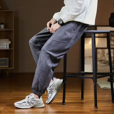 唐狮24春新款运动裤男士薄款阔腿裤卫裤宽松休闲裤子男潮牌11.25图片