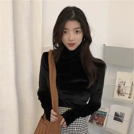 保暖内衣女金丝加绒内穿紧身外穿上衣秋冬季学生秋衣女高领打底衫图片