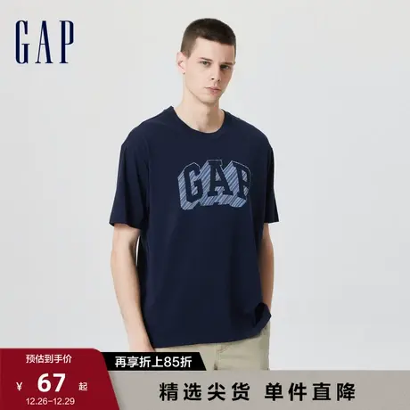 【断码优惠】Gap男女装夏季LOGO短袖T恤情侣装运动休闲上衣672022图片