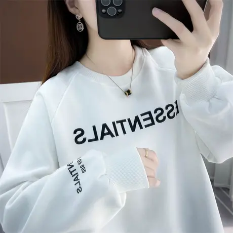 ins慵懒风秋冬卫衣新款2023年爆款时尚洋气大码女装春秋外套百搭商品大图