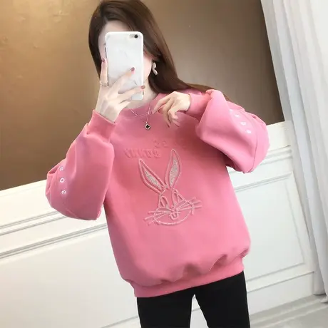 设计感小众卫衣女春秋韩版宽松bf慵懒风ins薄款小个子上衣外套潮商品大图