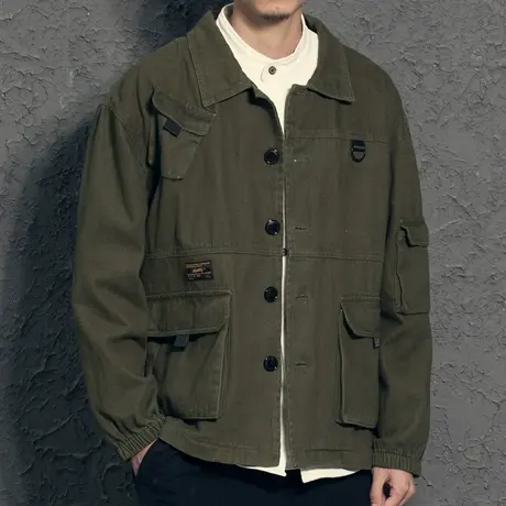 日系复古工装夹克ins潮牌秋装上衣 2019秋季新款帅气外套男春秋款图片