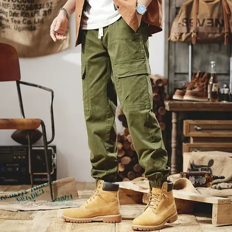 宽松休闲工装裤裤子男款夏季时尚潮流男裤夏季薄款百搭裤子男夏季商品大图