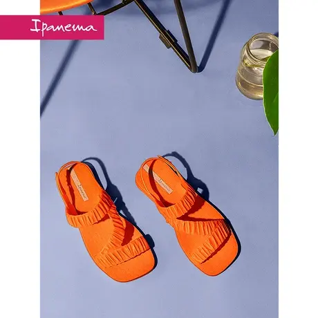Ipanema依帕 巴西进口女士时尚凉鞋夏季新款平底纯色舒适沙滩鞋商品大图
