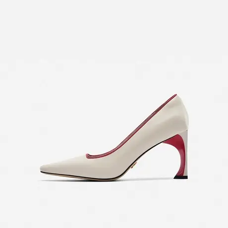 Nine West/玖熙2024年春季新款高跟鞋女法式小方头尼尔跟粗跟单鞋商品大图