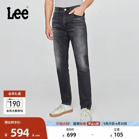 Lee25早秋新品731舒适中腰锥形五袋款深灰色男牛仔裤潮流A08791图片