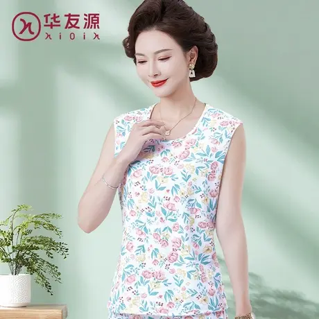 中老年女士背心纯棉宽松老太太奶奶全棉妈妈内衣老人汗衫夏季薄款商品大图