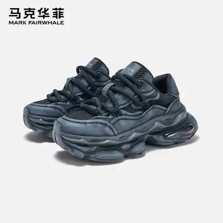马克华菲男鞋复古潮牌老爹鞋厚底运动鞋男夏季透气增高男士休闲鞋商品大图