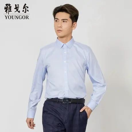 雅戈尔奥莱 商场同款男士长袖衬衫秋冬新款官方商务休闲免烫衬衫商品大图