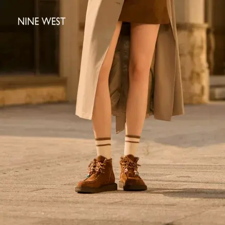 Nine West/玖熙时装靴女2025秋冬新款复古休闲鞋时尚百搭勃肯短靴图片