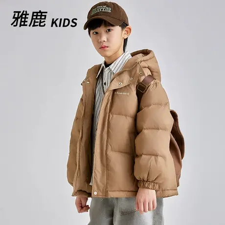 雅鹿儿童加厚羽绒服中大童保暖宽松冬季新款男童女童面包服亲子装商品大图
