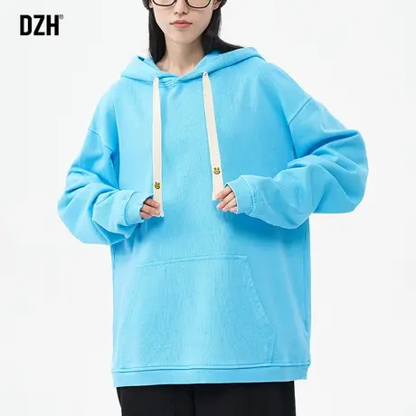 情侣卫衣男纯棉纯色宽松春秋款圆领宽松内搭打底衫男款2023年秋季商品大图