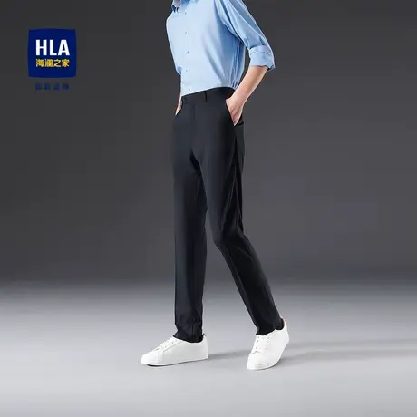 HLA/海澜之家2024基础纯色西裤易打理笔挺顺滑轻薄商务休闲裤子男商品大图