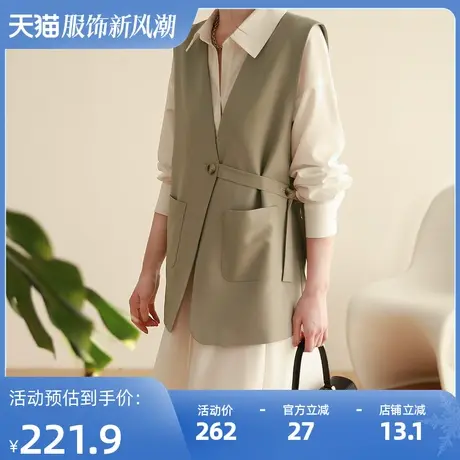 春季新款西装马甲女设计感女小众时尚洋气时髦外套短款上衣图片