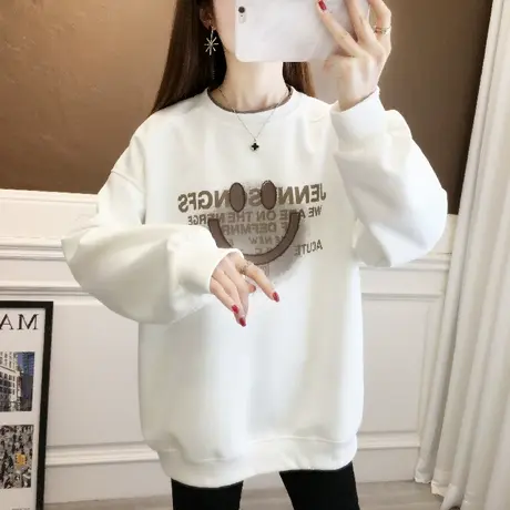 早春复古加厚卫衣女新款2024年爆款时尚洋气慵懒风女士上衣外套女图片