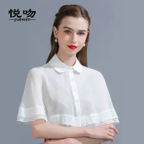 雪纺斗篷披肩夏季配裙子外搭开衫2023新款小披肩薄款百搭防晒罩衫商品大图