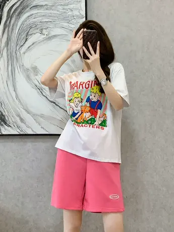 纯棉运动服套装女夏季薄款宽松短袖短裤小个子休闲网红炸街两件套图片